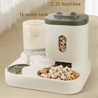 Usine automatique 2 en 1 PP matière plastique distributeur mangeoire chien chat bols fontaine à boire pour chiens et chats