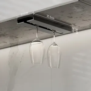 Keuken Wijn Glas Rack Houder Opknoping Metalen Aluminium Wijnglas Houder Rack