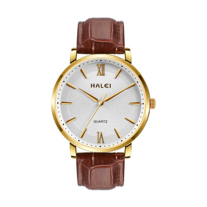 Envío Directo HALEI Nuevo Reloj de Cuarzo Original para Hombre con Números Romanos, Resistente al Agua 3BAR, Pantalla con Indicador, Movimiento Japonés, Venta al Por Mayor - Product Image 3