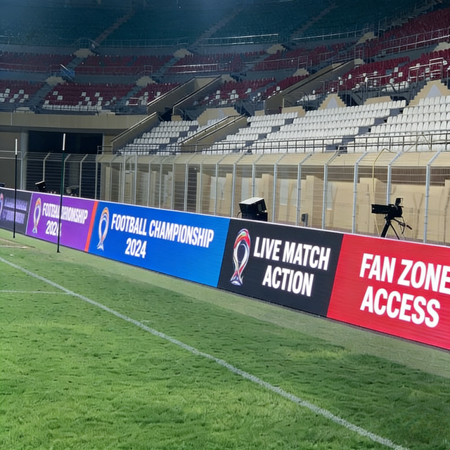 RAYBO Portable Football Field LED Display Screen High Definition IP66 Impact-Resistant, P6 LED Advertising Screen for Stadiums