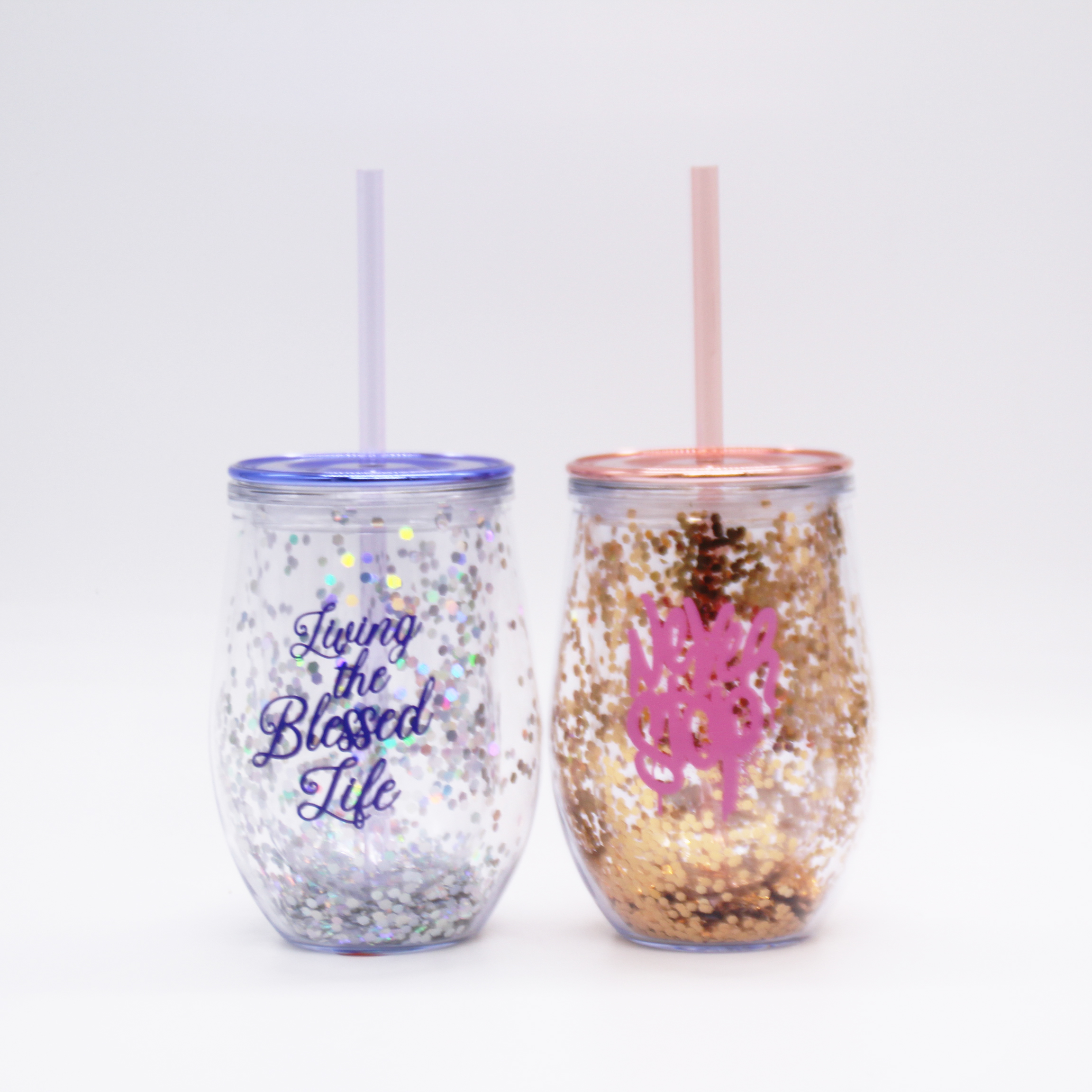 Неваляшка для подружки невесты, 12 унций, красочный стеклянный стакан с двойными стенками, Пластиковый Акриловый стакан для вина с красочной крышкой и соломинкой