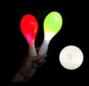 Vendita calda LED Maracas bagliore nel buio divertente produttore di rumore per feste di musica House dal vivo prezzo di fabbrica favorisce la luce LED Maracas - Product Image 2