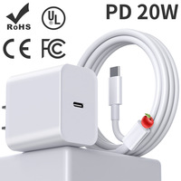 Chargeur PD20W PD30W compatible avec le câble de données USB d'origine de type C, chargeur à charge rapide pour téléphone Apple 16