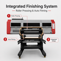 GUANG CHEN GC-800 Printer UV DTF 750mm dengan 4 Head Epson I3200 Terintegrasi Auto Filming untuk Stiker Kristal Kecepatan Tinggi 8m²/jam