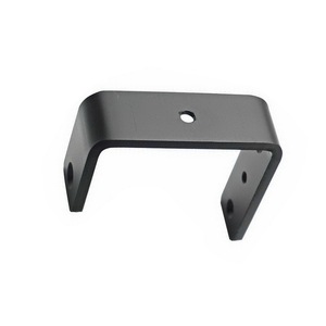 Hochwertige kunden spezifische Metall halterung Schwarze Beschichtung U-Unterstützung Wand halterung U-Regal-Anschluss halterung - Product Image 5
