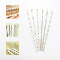 Pailles rigides réutilisables en PP de 12 pouces, écologiques, pour accessoires de bar, avec impression personnalisée créative / Certifiées LFGB/CE pour tasses et pailles