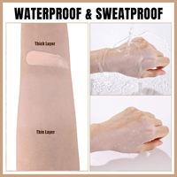 Fond de teint liquide waterproof, couvrance totale, compatible vegan, fini mat, fond de teint liquide de marque propre