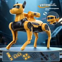 Intelligenter Roboterhund Interaktives KI-Spielzeug, DIY-Montage Elektrischer Ferngesteuerter Roboterhund Lehrreiches RC-Spielzeug für Jungen und Kinder