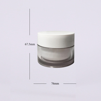 Pot en plastique rechargeable personnalisable de 120 g pour crème cosmétique et soin de la peau