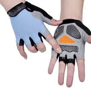 Factory supply Sports Cycling Fitness Breathable Thin Non Slip Half Finger Gloves