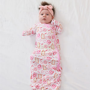 Pyjamas personnalisés en bambou pour bébés, vêtements de nuit à manches longues, gigoteuses, combinaisons unisexes pour bébés, vêtements de nuit pour tout-petits, vente en gros - Product Image 1