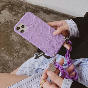 <span class=keywords><strong>Coque</strong></span> de téléphone portable personnalisée, couleur bonbon, à chaîne, bandoulière, housse arrière avec bracelet, 1 pièce - Product Image 3