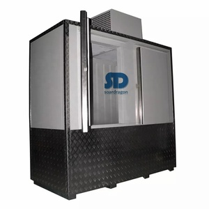 Soardragon Fan Refrigeração <span class=keywords><strong>Big</strong></span> Ice Merchandiser Fan Forçado Ensacado Gelo Armazenamento Bin Outdoor Embalado Gelo Congelador para Posto de Gasolina