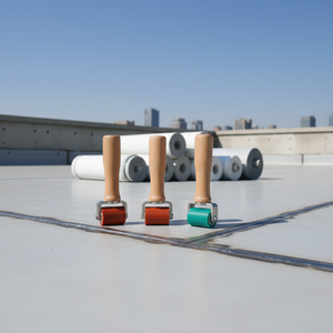 28-80mm <b>Silicone</b> Seam Brass Roller <b>Tool</b> PVC TPO EPDM Roofing Vinyl Banner Welding Roller - Product Image 5