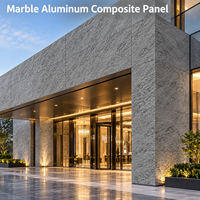Panneau composite en aluminium marbré vert veiné de 4 mm, taille personnalisée, revêtement PVDF, panneau ACM pour façades architecturales