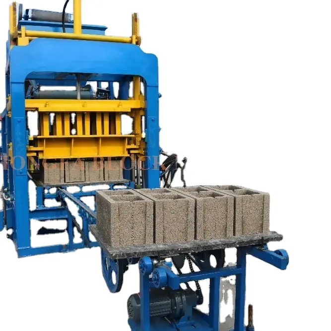 HF Hydraulic concrete automatic block making machinery in philippines QT4-15S cement brick making machinery in China