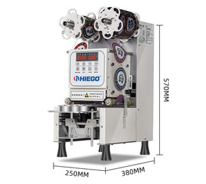 Machine de scellage entièrement automatique pour gobelets de bubble tea, jus et boissons à emporter - Product Image 1