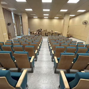 Vente en gros de sièges d'auditorium de théâtre empilables bon marché en métal chaises de rangée de salle de conférence chaises d'église - Product Image 3