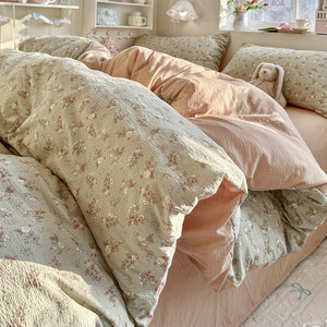 Parure de lit quatre pièces en gaze double couche de haute qualité, motif dessin animé pour enfants, drap de lit pour dortoir, ensemble trois pièces avec housse de <span class=keywords><strong>couette</strong></span> - Product Image 2