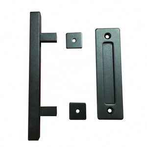 WEKIS Juego de Herrajes Modernos Rústicos Negros de Acero de 12 Pulgadas para Puerta Corredera Tipo Granero, para Almacén, Baño, Entrada Exterior, Pasillo - Product Image 2