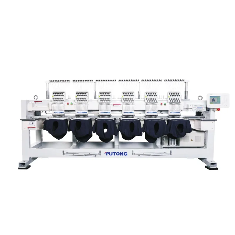 FT-ECT1206 Multifunction 6 Heads Flat T-shirt Cap Embroidery Machine For Design Shop