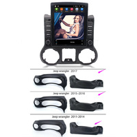 Autoradio Android 13 à Écran Vertical 9,7" pour Jeep Wrangler 3 JK 2010-2017 avec Carplay/4G Wifi GPS Multimédia Lecteur Vidéo DVD