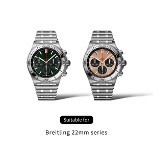 Correa de reloj de acero inoxidable sólido de alta calidad 316L de 22mm apta para correa Breitlinges, pulsera de esfera de 42mm, correa de Metal Chronomat B01 - Product Image 3