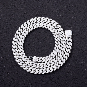 8mm 10mm Single <b>Rapper</b> <b>Chain</b> Moissanite Cuban Link <b>Chain</b> S925 Silver Necklace Gold Plated Vvs Moissanite Hip Hop Jewelry - Product Image 1