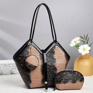 Conjunto de Bolsos de Mano de PU de Alta Calidad, Bolsos de Cuero de Gran Capacidad, Juego de 3 Piezas - Product Image 1