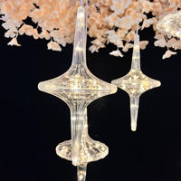 Lustre en spirale à 10 têtes en plastique pour mariage, accessoires de décoration pour lieux de réception, éclairage décoratif