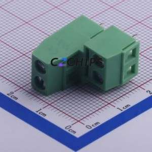 KF127A-5.08-2*2P Screw Terminal Block Through hole Component (THT),P=5.08mm Connector 2x2P 5.08mm Green Through Hole - Product Image 2
