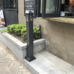 Hall d'hôtel commercial 201 acier inoxydable cendrier moulu cendrier debout cendrier poubelle pour fumeurs fournitures de <span class=keywords><strong>Restaurant</strong></span> - Product Image 4