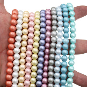 Commande de <span class=keywords><strong>perles</strong></span> de verre nacrées mates de haute qualité, multicolores, 3-10 mm, pour la création de bijoux élégants et sophistiqués. - Product Image 1