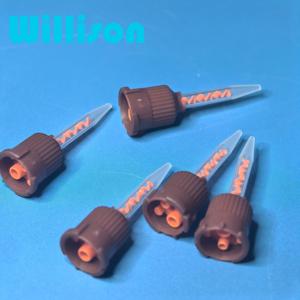 Pointes pointues dentaires uniques en plastique brun 4:1 mélangeur <span class=keywords><strong>dentaire</strong></span> en résine à pointe courte pour matériau de <span class=keywords><strong>ciment</strong></span> temporaire - Product Image 4