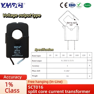 Sct016 Split-Core hiện tại biến áp (điện áp/hiện tại đầu ra), độ chính xác 1%, 3.5KV cho giám sát công nghiệp - Product Image 2