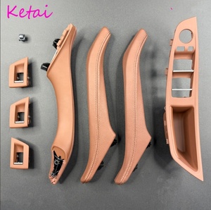 Manija de <span class=keywords><strong>Puerta</strong></span> Interior de Cuero al por Mayor LHD RHD en Negro y Beige para Automóvil con Kit de Cuero para BMW Serie 5 F10 F11 520i 523i 525i - Product Image 2
