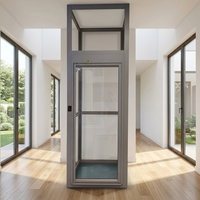 Pièces d'ascenseur de haute qualité au design moderne, porte coulissante de luxe en acier inoxydable miroir, cadre étroit, silencieuse et fluide, pour villa