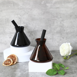 Bouteille en verre d'aromathérapie conique de luxe 250ml Bouteille de diffuseur de roseau <span class=keywords><strong>à</strong></span> bouche <span class=keywords><strong>trompette</strong></span> - Product Image 5
