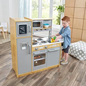 Uptown Cocina de juego de madera natural Edad 3 + Incluye pizarra de teléfono de juego y toallero Regalo perfecto para niños Juguetes de cocina y comida - Product Image 6