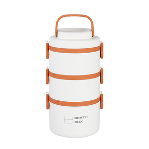 Bento <b>Box</b> Stainless Steel Multi Layer Insulated Lunch <b>Box</b> <b>Large</b> Capacity Portable With Seal Lid Cylinder Shape - Product Image 1