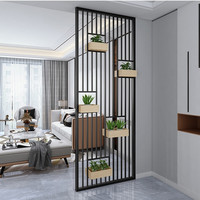Paravents nordiques tendance, séparateurs de pièce décoratifs en métal, étagères de rangement en bois, écran