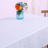 Nappe en polyester de luxe Jacquard carré tissé Design pour la maison hôtel dîner nappe en lin pour table 10 places