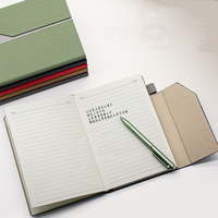 Carnet de notes professionnel en PU bicolore, carnet de bureau avec fermeture magnétique, carnet de réunion, logo imprimé en gros