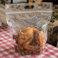 Sacs de conservation alimentaire transparents pour dinde, pochettes en plastique de qualité alimentaire avec poignée refermable et impression personnalisée
