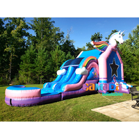 Château gonflable pour enfants, jeu d'extérieur, château gonflable commercial en PVC, trampoline pour fête, combinaison de trampoline et de toboggan pour enfants
