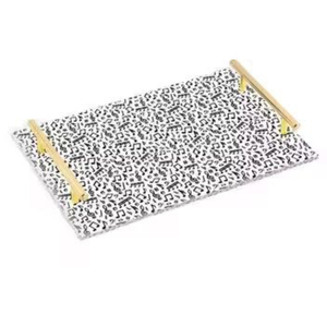 Plateau de service élégant de qualité supérieure pour aliments, collations, café, décoration de fête, maison, restaurant, hôtel - Product Image 3
