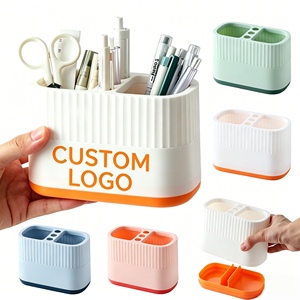 Best Seller Custom Logo <b>Desktop</b> Stationery Organizer Letter Rack Notes <b>Pen</b> Cosmetic Storage Box Pencil <b>Holder</b> - Product Image 1