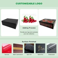 Boîte de fruits en carton de personnalisation de haute qualité Paquet de cerises biodégradables Boîte pliante