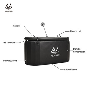 Baignoire de récupération sportive OEM personnalisée pour la cryothérapie, seau SPA portable, bain de glace gonflable carré - Product Image 3
