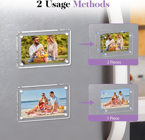 Wholesale Clear Square Desktop Display Fridge Magnets Sleek Edge Lightweight Durable Acrylic Photo <b>Frame</b> Multi-piece Package - Product Image 6
